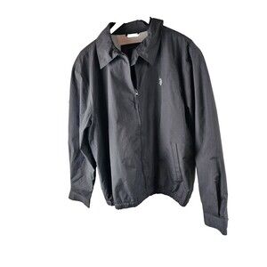 US Polo Assn Jacket Men's sz L Black Lightweight Zippered